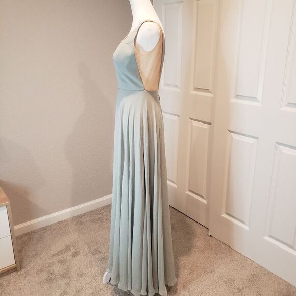 BHLDN Colby Maxi Dress Gown by Jenny Yoo Mint Size 4 - Picture 5 of 12